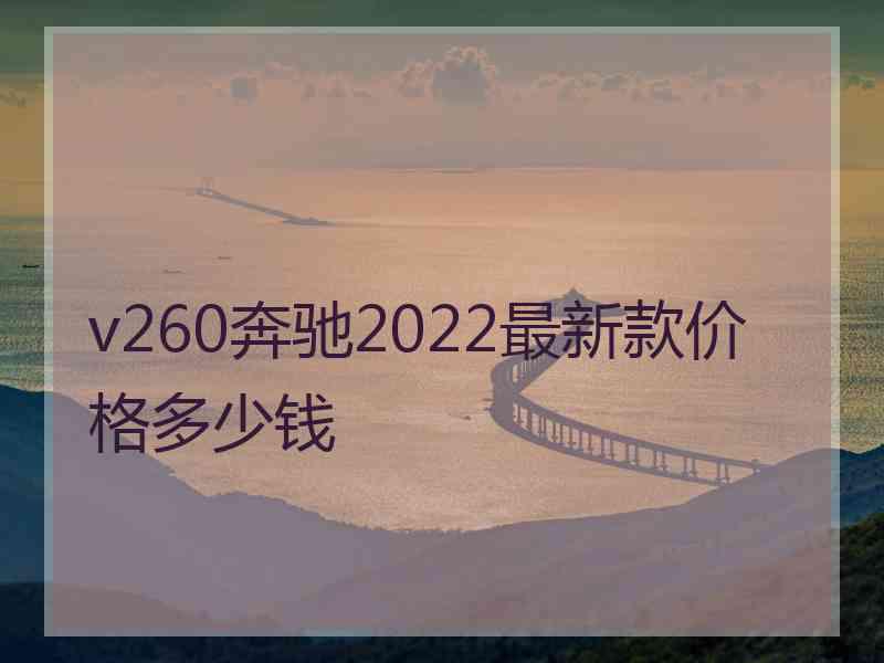 v260奔驰2022最新款价格多少钱