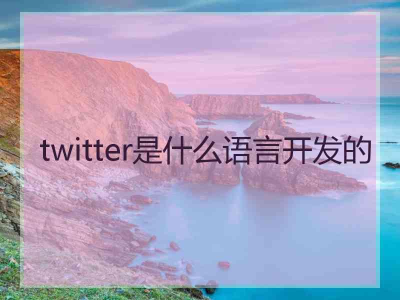 twitter是什么语言开发的