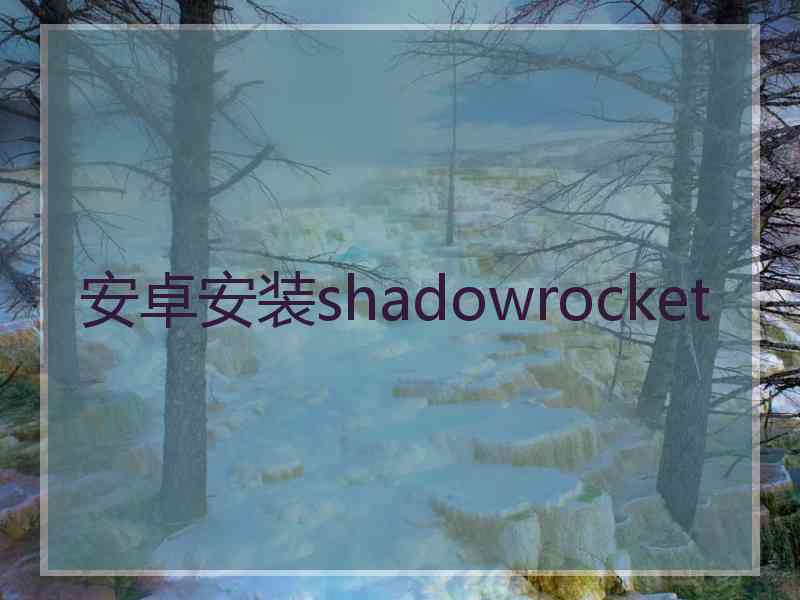 安卓安装shadowrocket