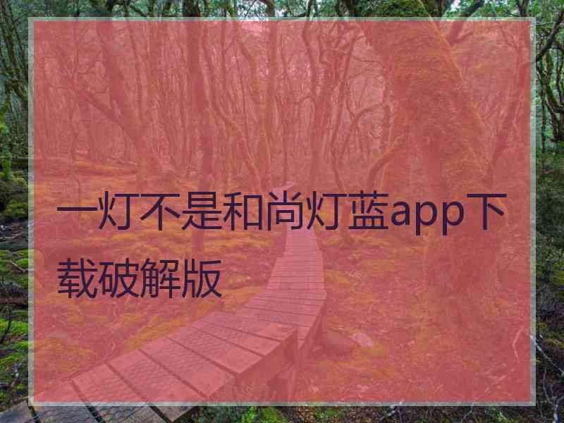 一灯不是和尚灯蓝app下载破解版