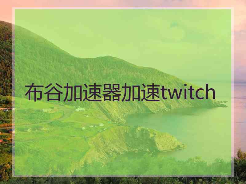 布谷加速器加速twitch