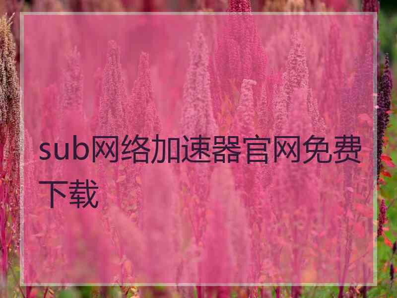 sub网络加速器官网免费下载