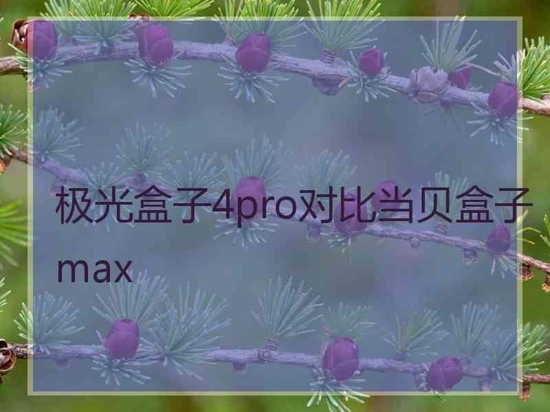 极光盒子4pro对比当贝盒子max