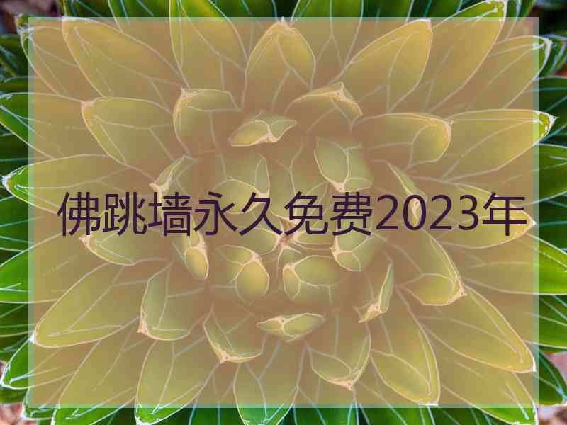 佛跳墙永久免费2023年