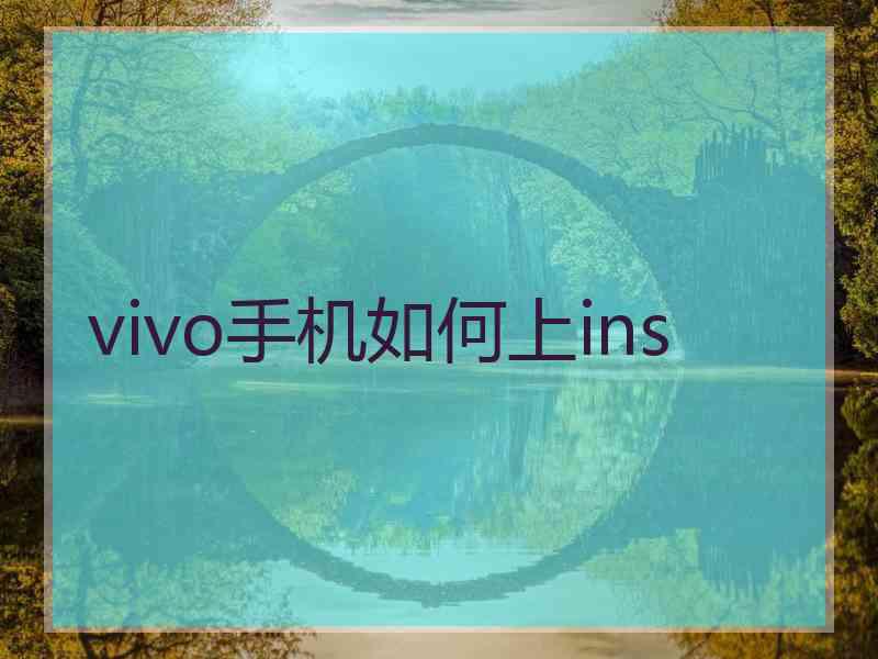 vivo手机如何上ins