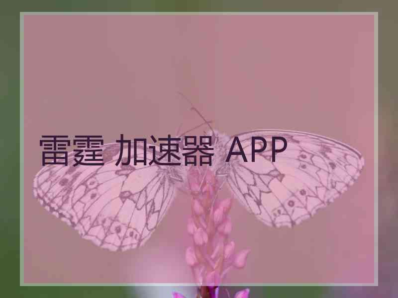 雷霆 加速器 APP