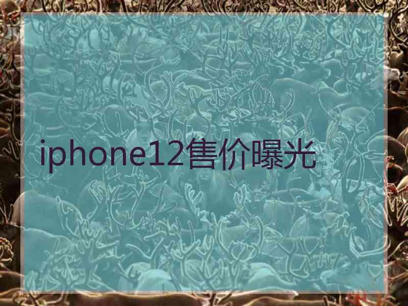 iphone12售价曝光