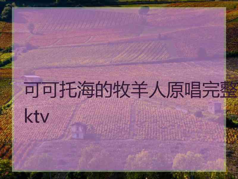 可可托海的牧羊人原唱完整ktv