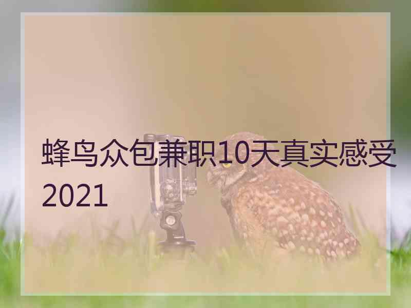 蜂鸟众包兼职10天真实感受2021