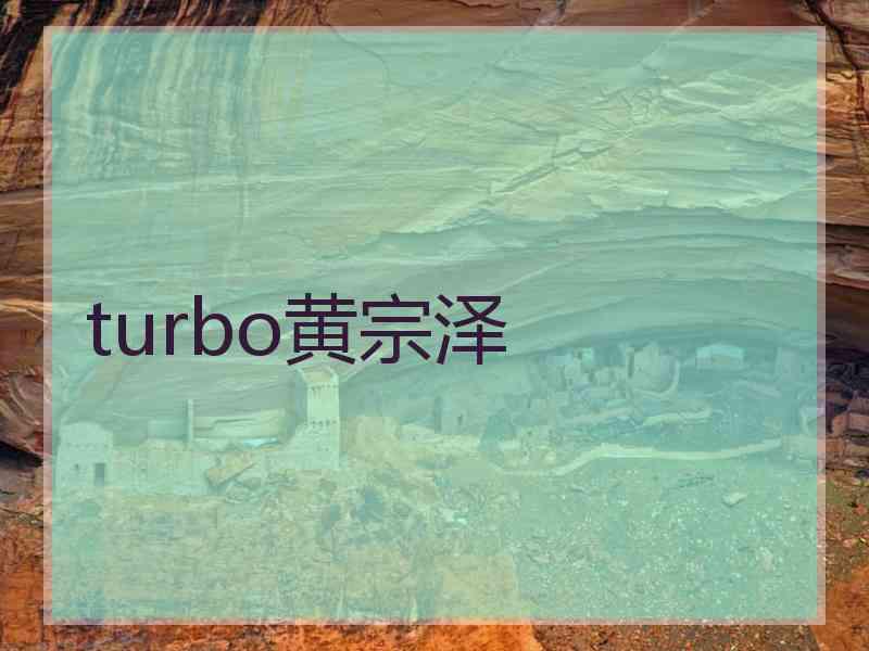 turbo黄宗泽