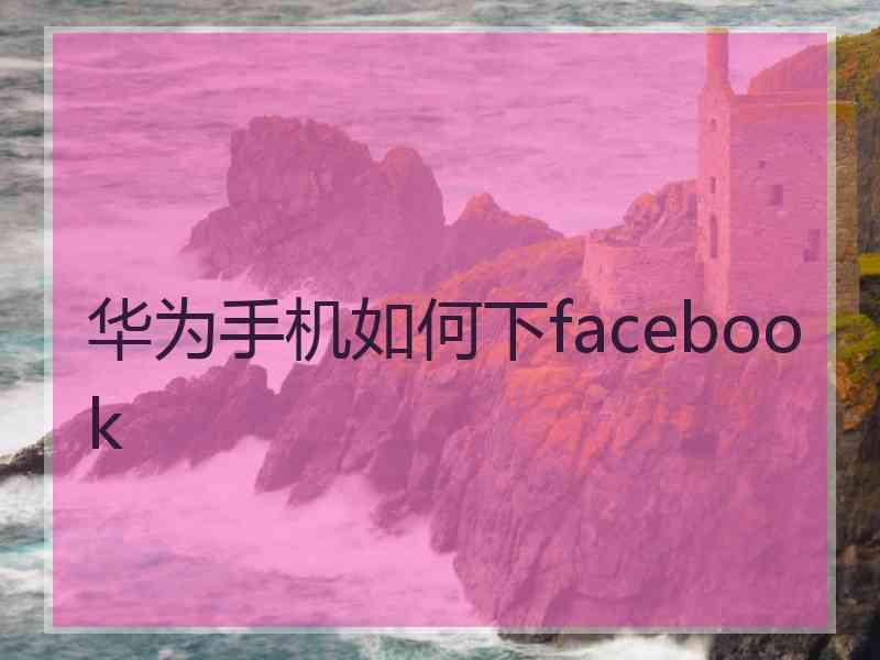 华为手机如何下facebook