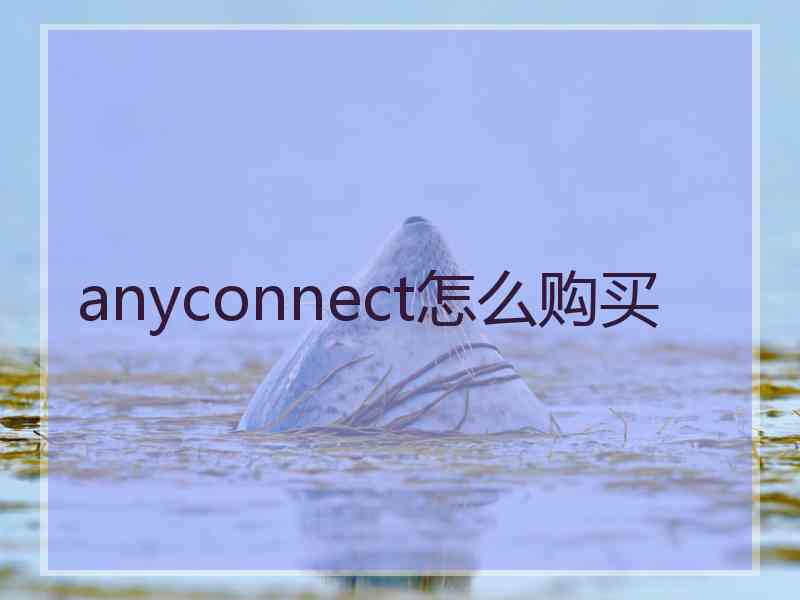 anyconnect怎么购买