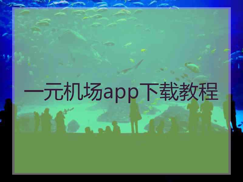 一元机场app下载教程