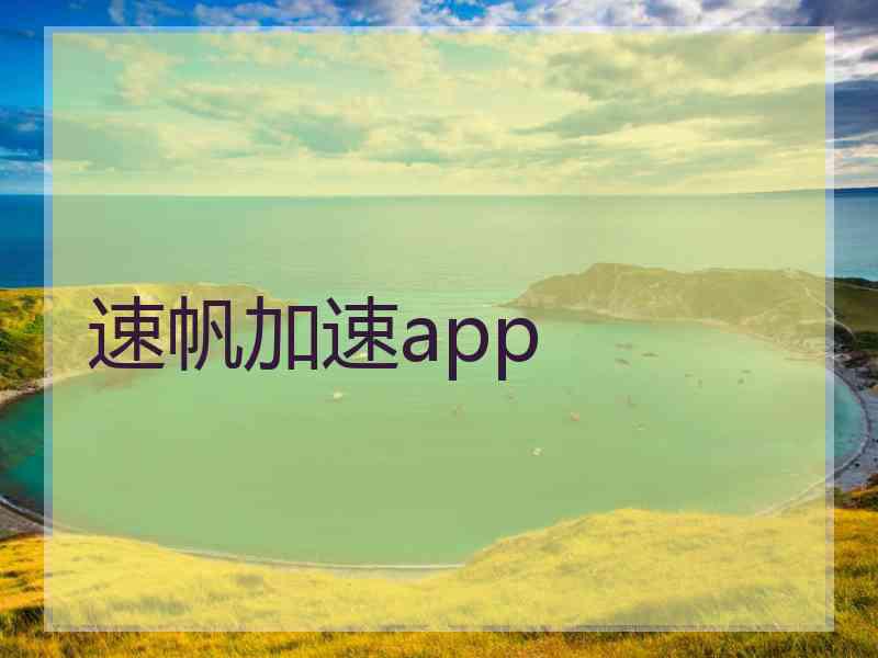 速帆加速app