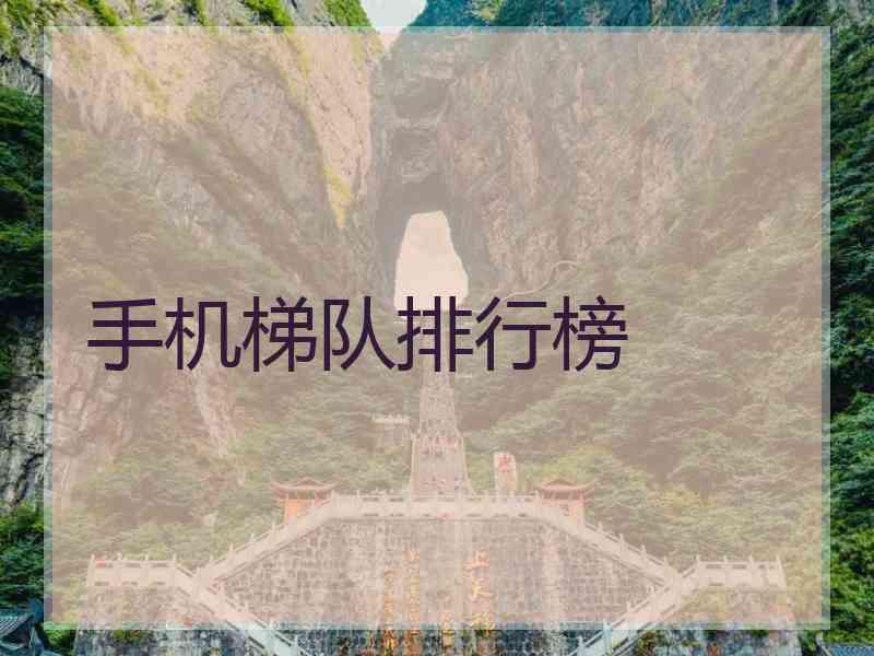 手机梯队排行榜