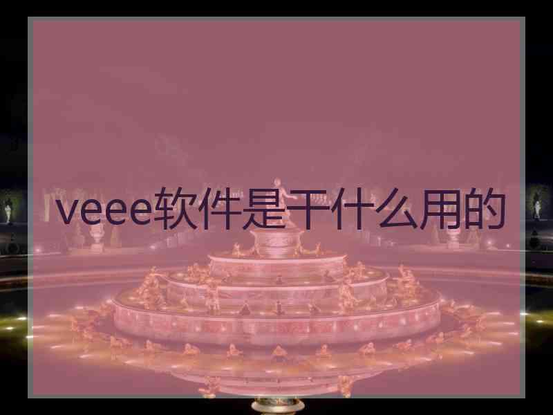 veee软件是干什么用的