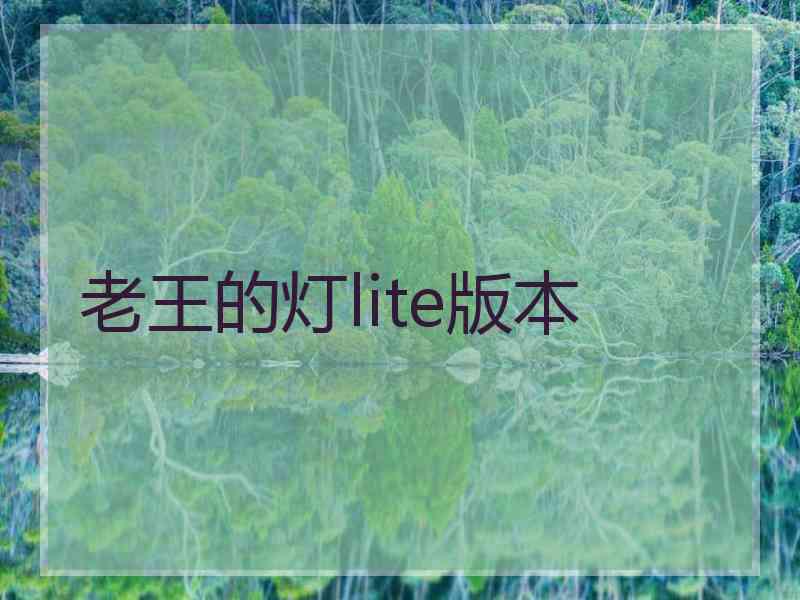 老王的灯lite版本