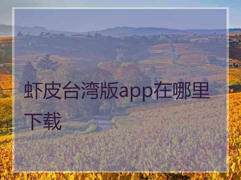 虾皮台湾版app在哪里下载