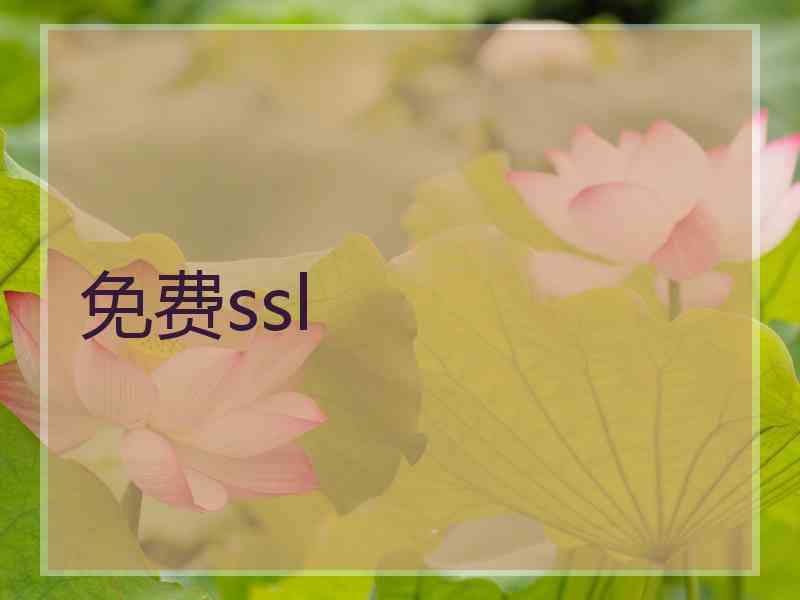 免费ssl