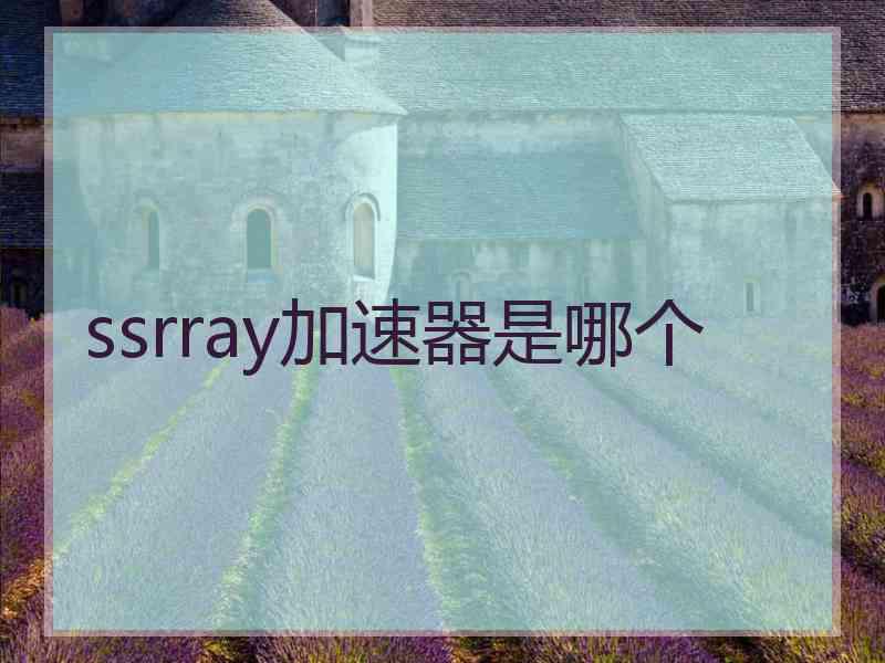 ssrray加速器是哪个