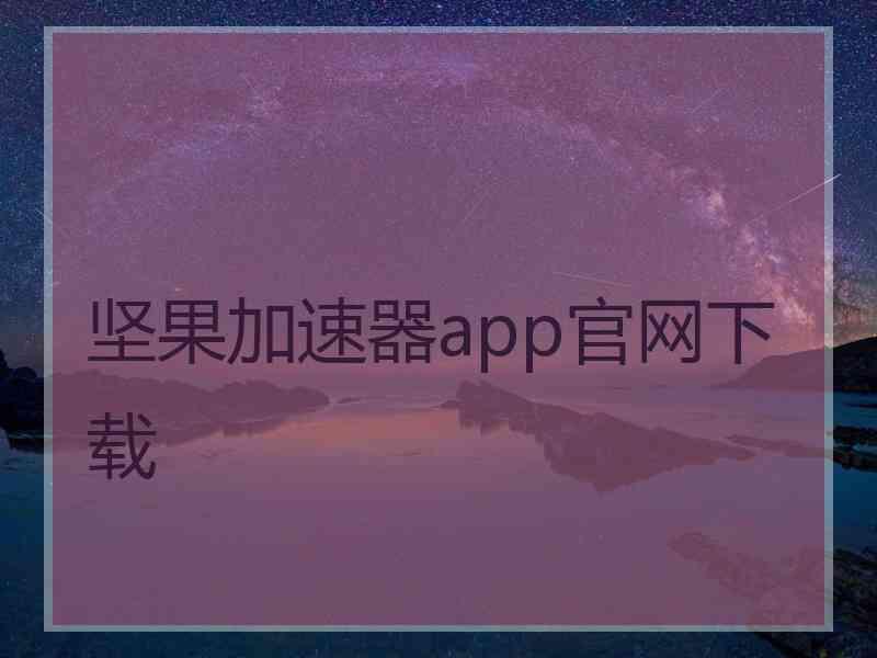 坚果加速器app官网下载