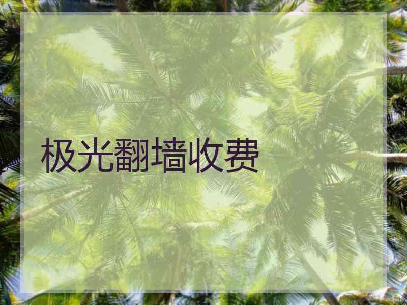 极光翻墙收费