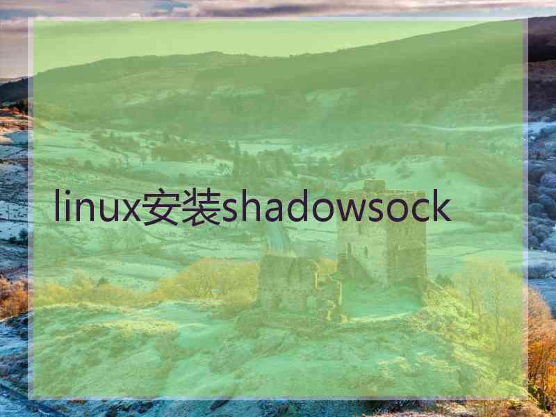 linux安装shadowsock