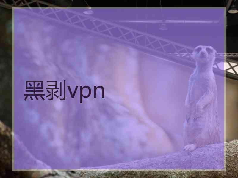 黑剥vpn