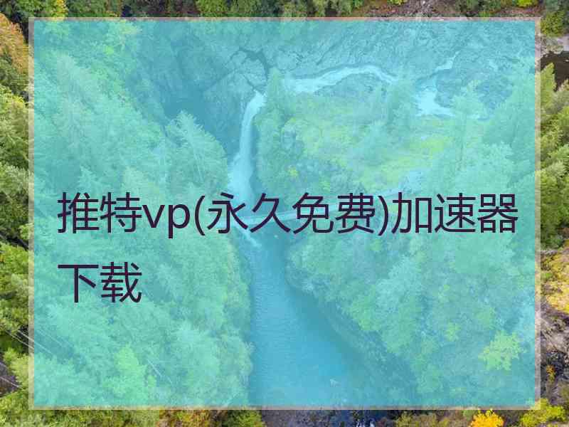 推特vp(永久免费)加速器下载