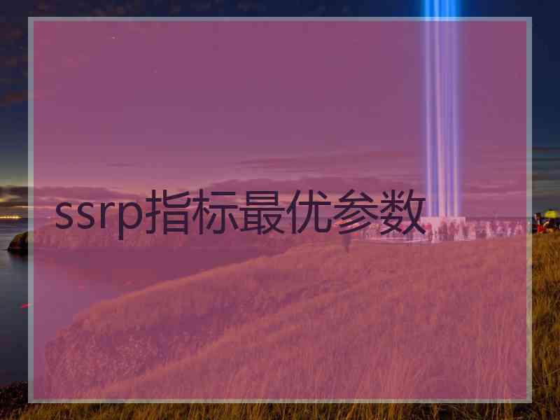 ssrp指标最优参数