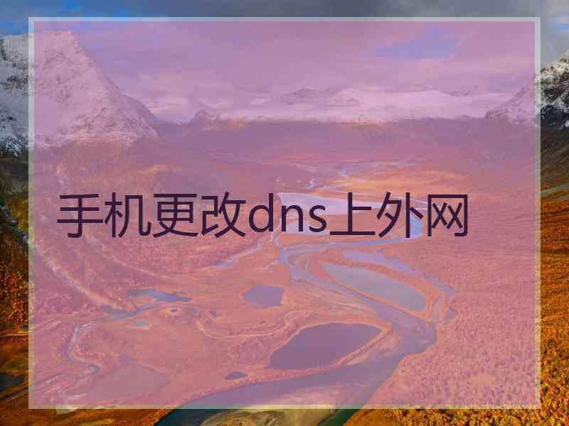 手机更改dns上外网