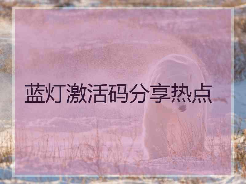 蓝灯激活码分享热点