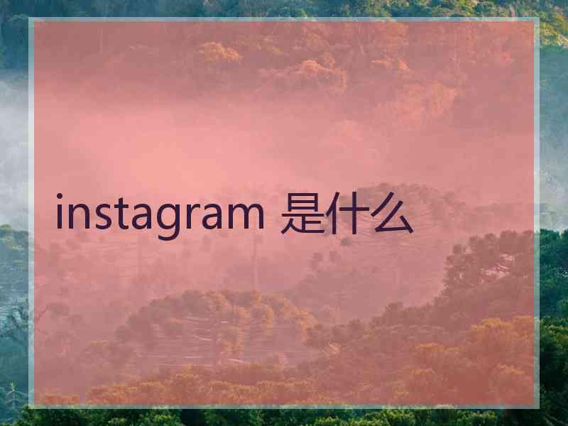 instagram 是什么