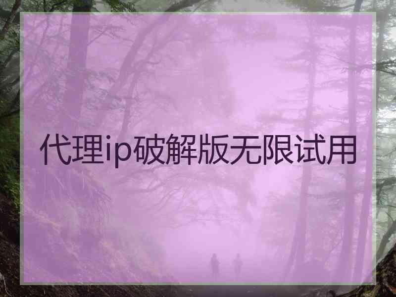 代理ip破解版无限试用