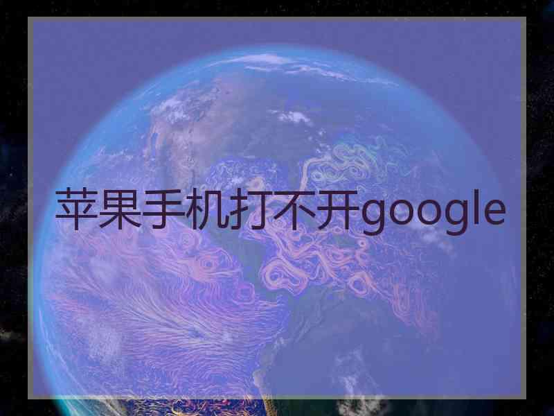 苹果手机打不开google