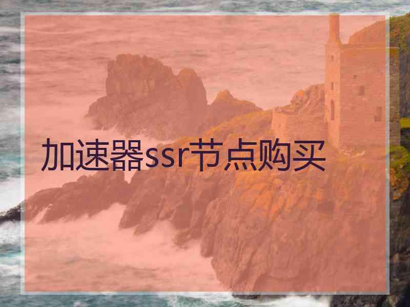 加速器ssr节点购买