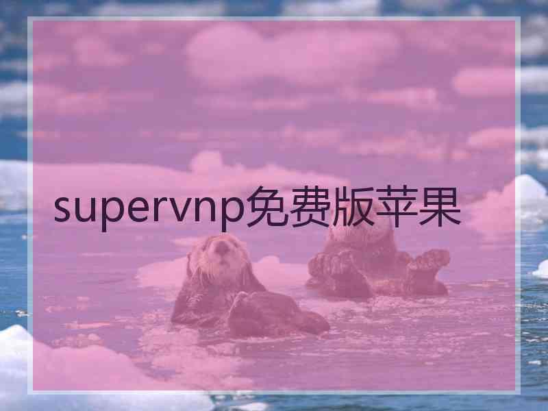 supervnp免费版苹果