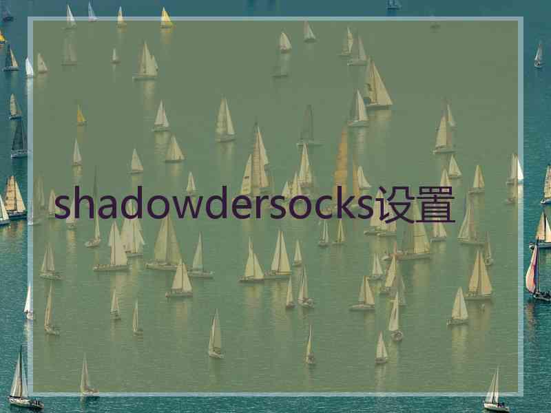 shadowdersocks设置