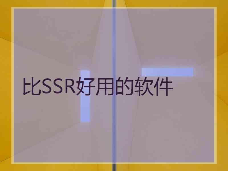 比SSR好用的软件