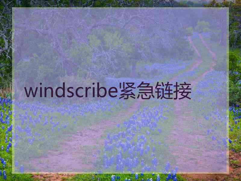 windscribe紧急链接