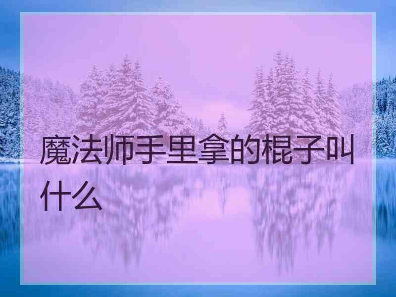 魔法师手里拿的棍子叫什么