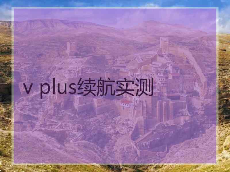 v plus续航实测