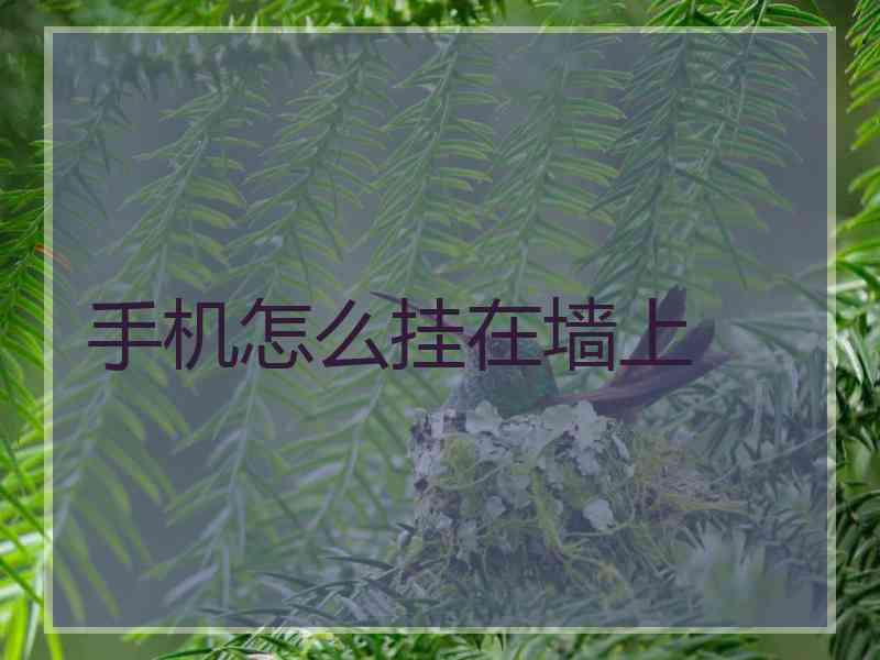 手机怎么挂在墙上