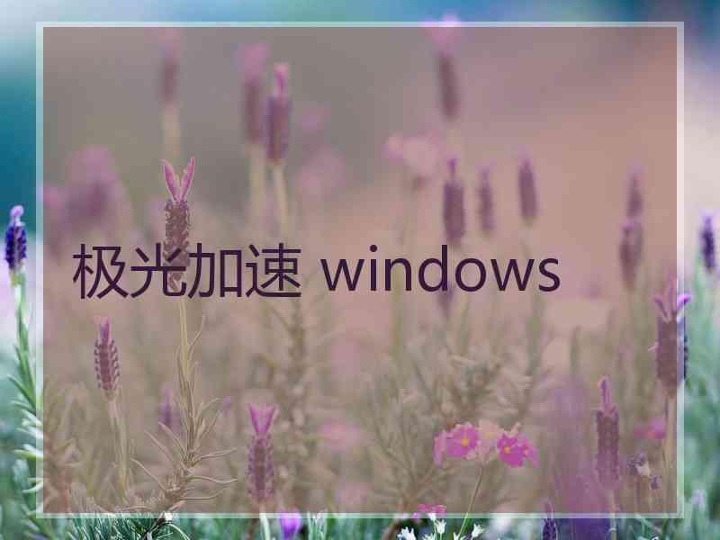 极光加速 windows