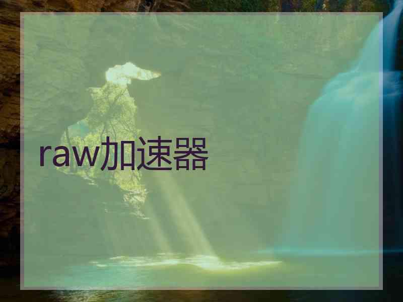 raw加速器