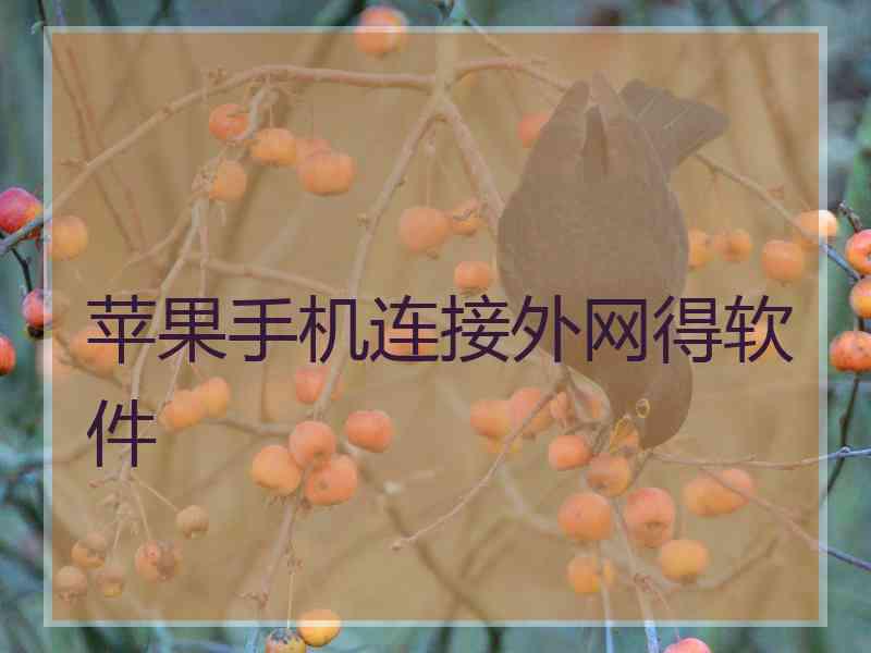 苹果手机连接外网得软件