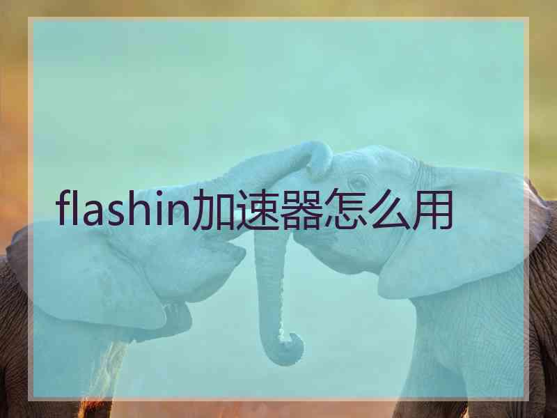 flashin加速器怎么用