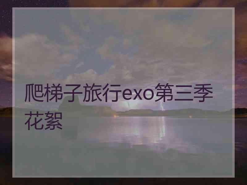 爬梯子旅行exo第三季花絮