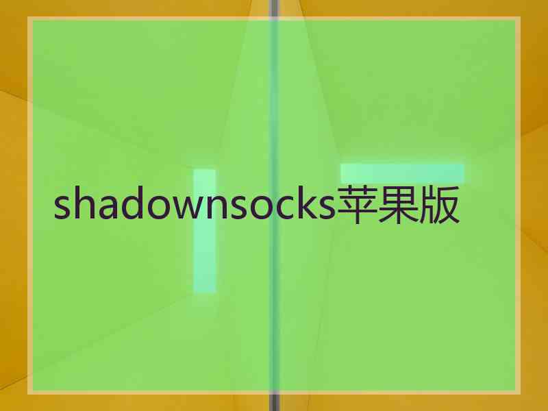 shadownsocks苹果版