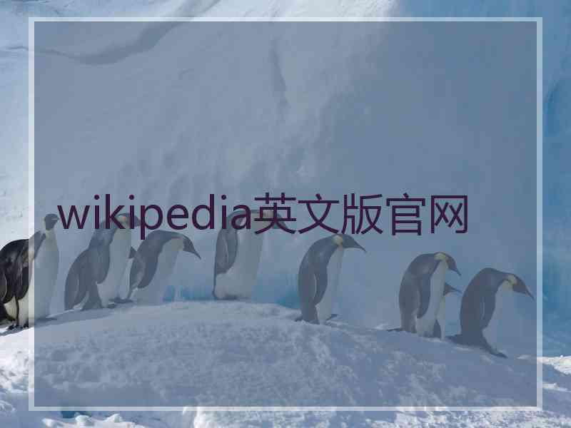 wikipedia英文版官网